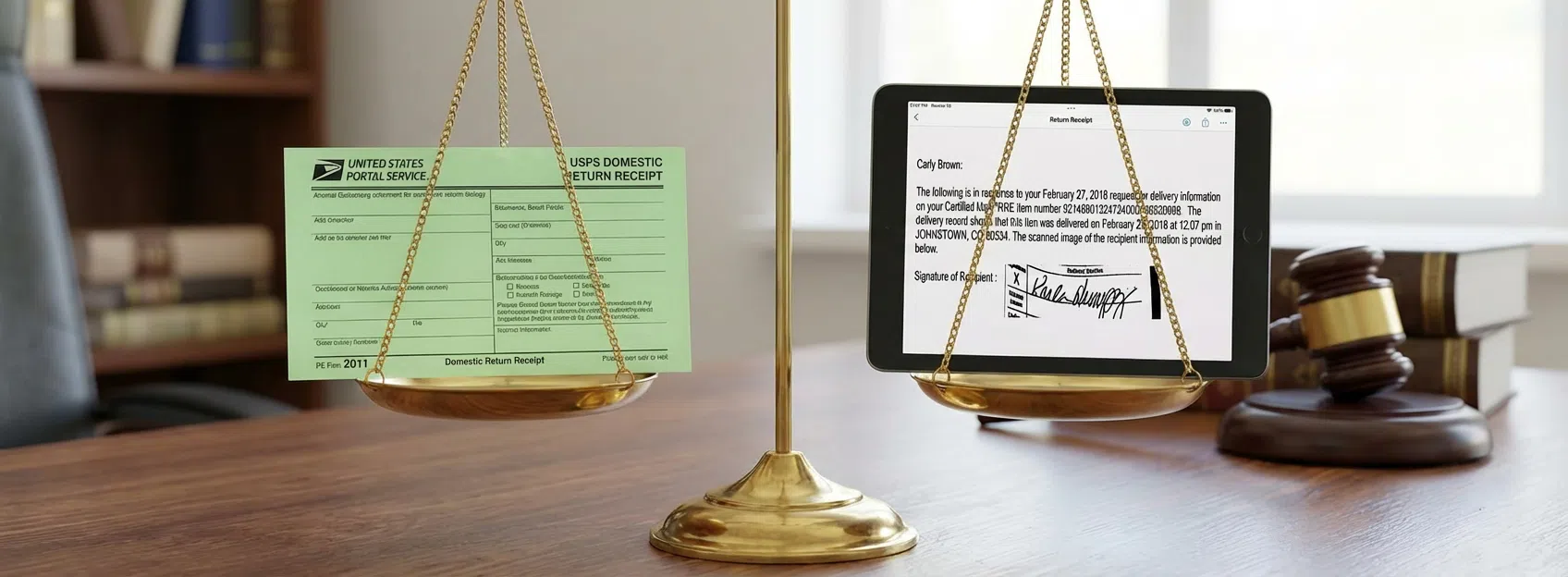 Is an Electronic Return Receipt the same as a Green Card?